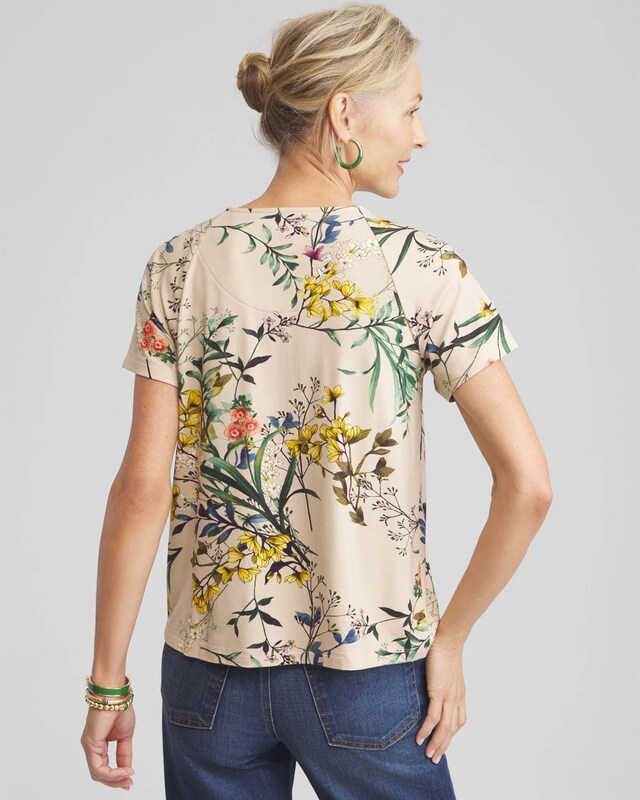 Touch of Cool Floral Smocked Top - image 3